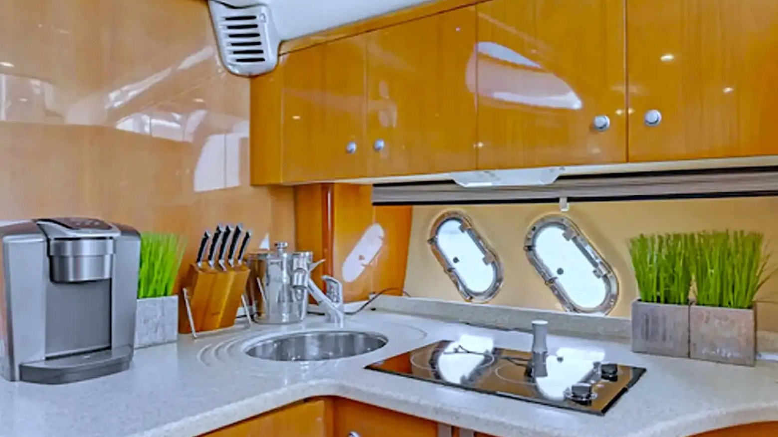 50′ Cranchi guests lounging Key Biscayne