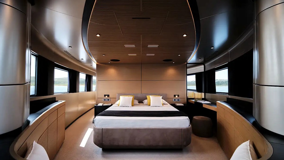 Master stateroom on 85′ Wally Miami