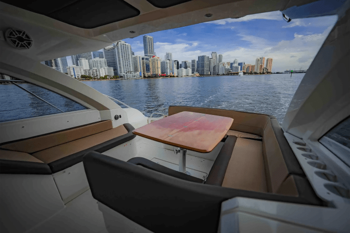 38′ Beneteau lounge deck area Key Biscayne