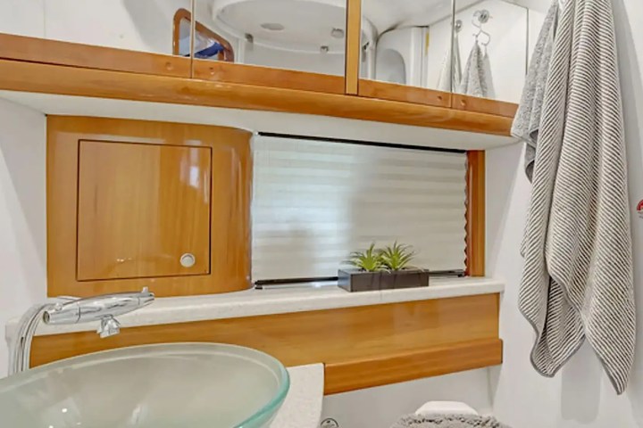 50′ Cranchi side‑profile cruising Key Biscayne
