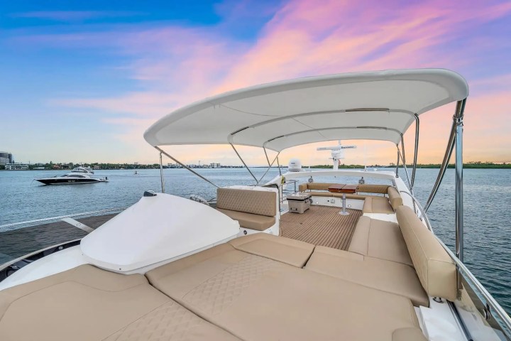 70′ Sunseeker side-profile cruising Miami – image 10