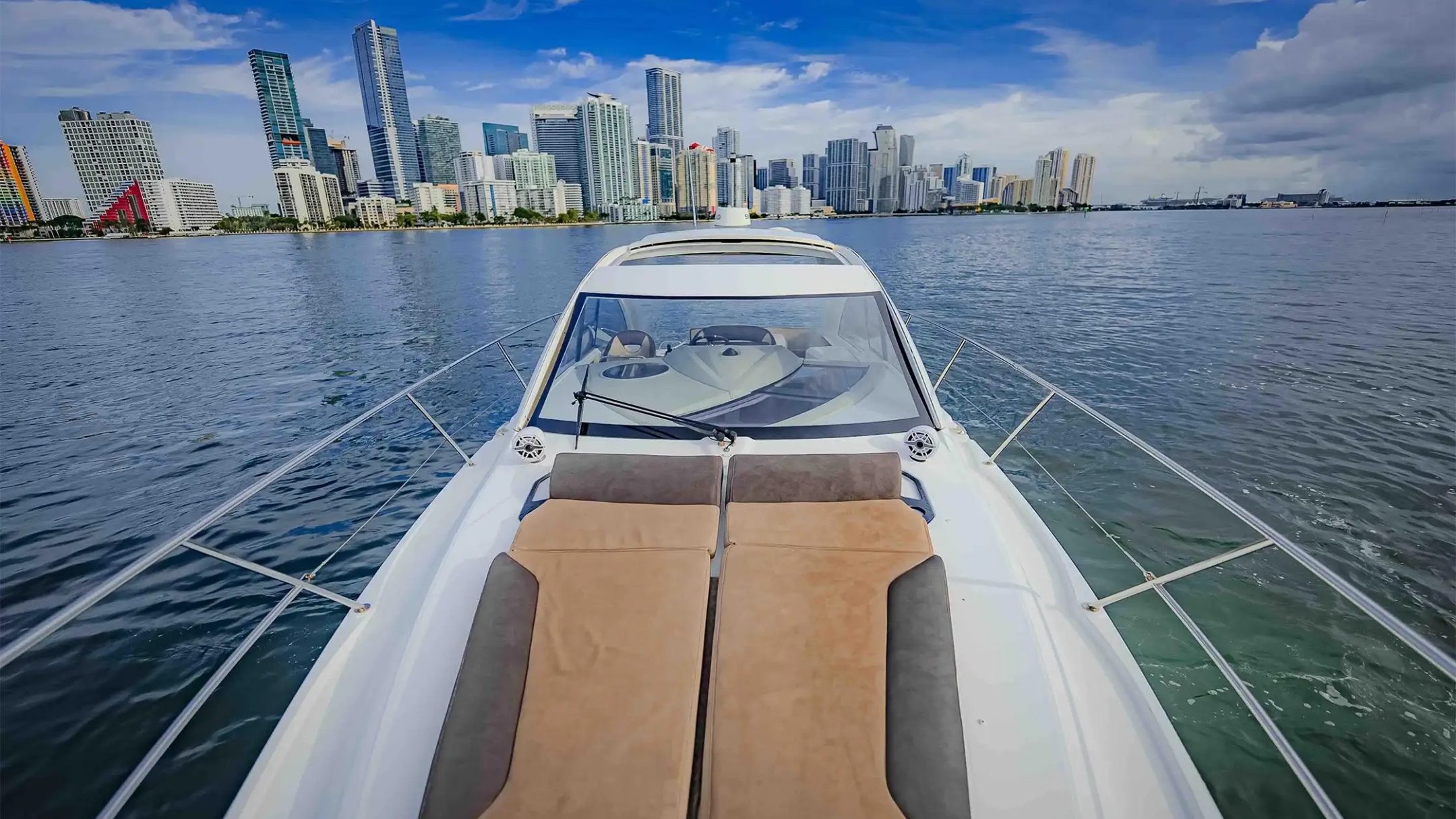 38′ Beneteau evening deck ambiance Key Biscayne