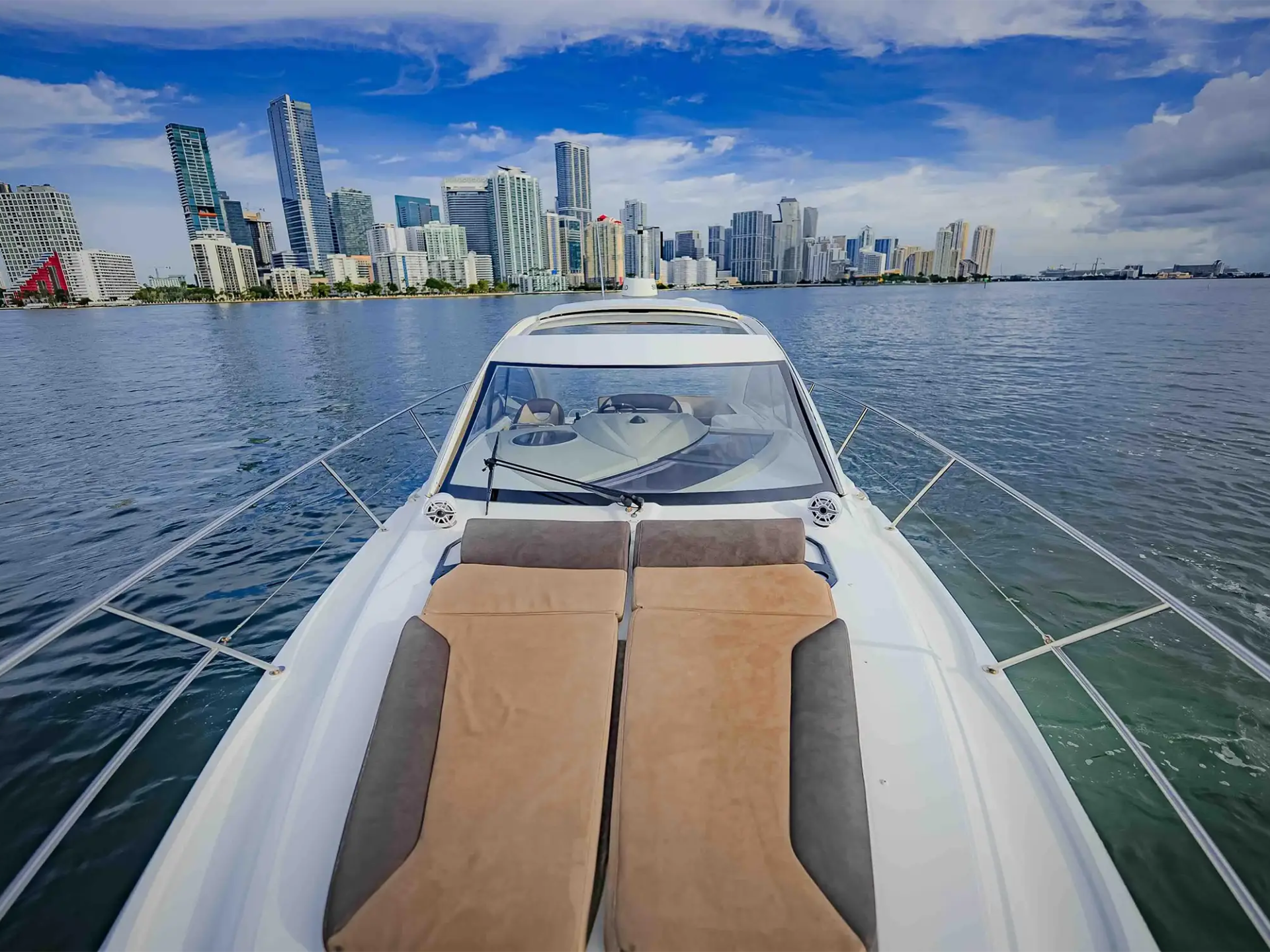 38′ Beneteau evening deck ambiance Key Biscayne