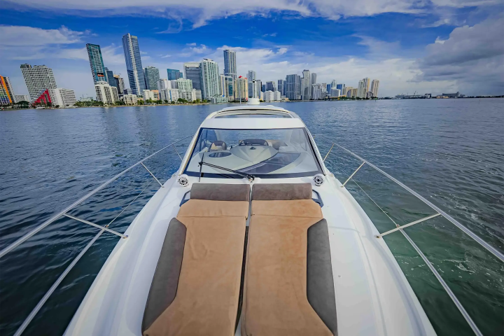 38′ Beneteau evening deck ambiance Key Biscayne