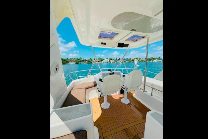 Helm station in action on 52′ Africat Miami