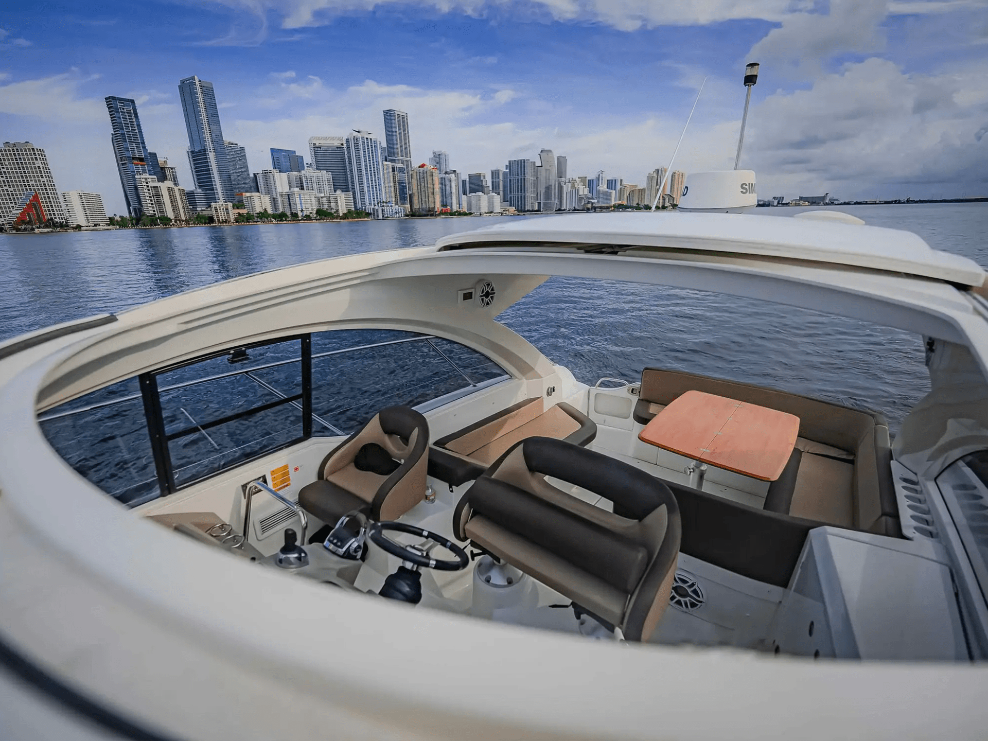 38′ Beneteau foredeck lounge Key Biscayne