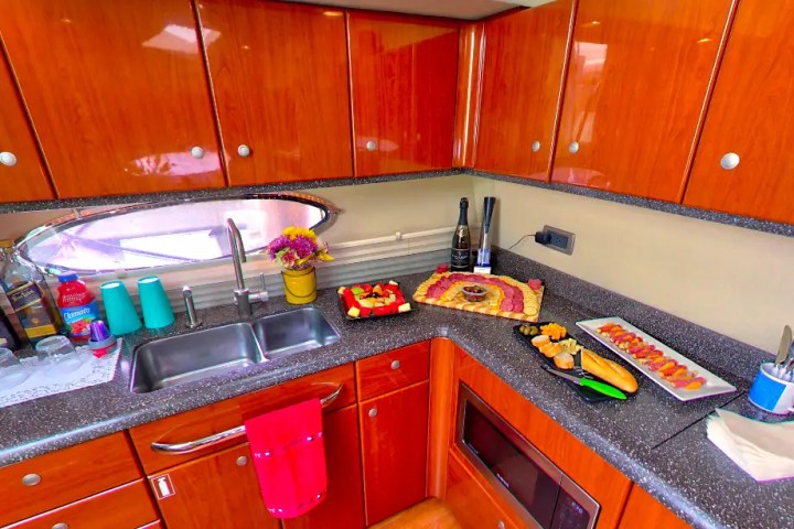 Cabin lighting detail on 48′ Formula Miami