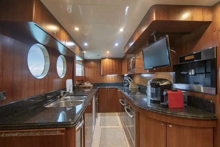 Galley on 103′ Johnson Key Biscayne