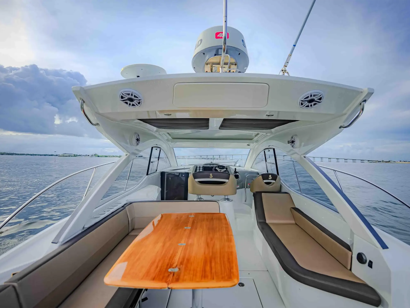 38′ Beneteau main salon interior Key Biscayne
