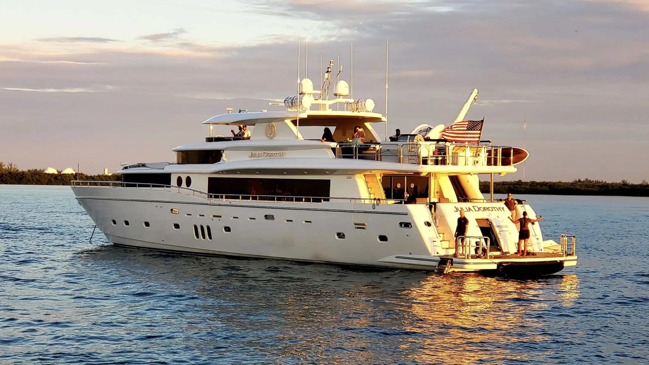 Water-toy staging on 103′ Johnson Key Biscayne