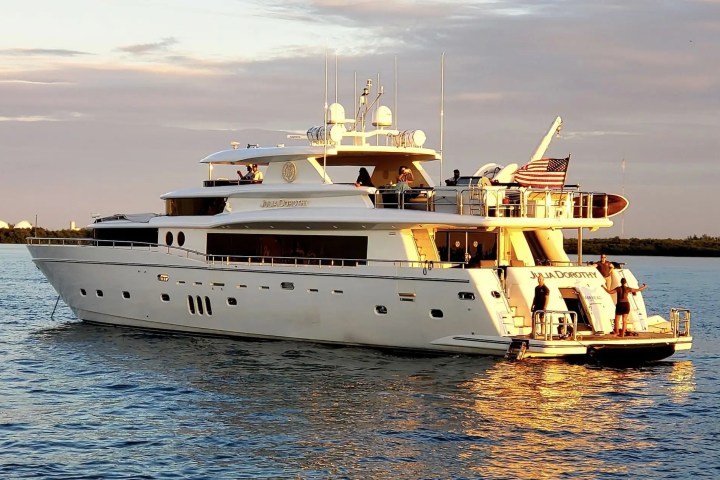 Water-toy staging on 103′ Johnson Key Biscayne