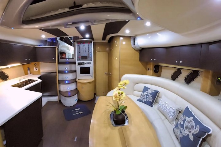 50′ Cranchi main salon interior Key Biscayne