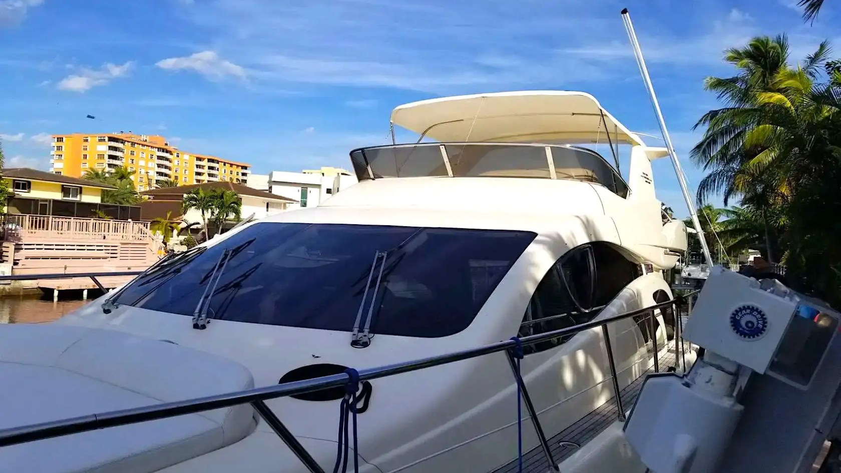 55ft Azimut yacht Key Biscayne teak deck flooring