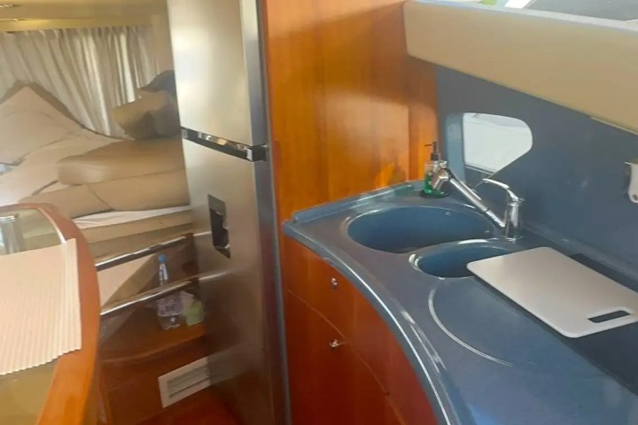 55ft Azimut yacht Key Biscayne full galley kitchen