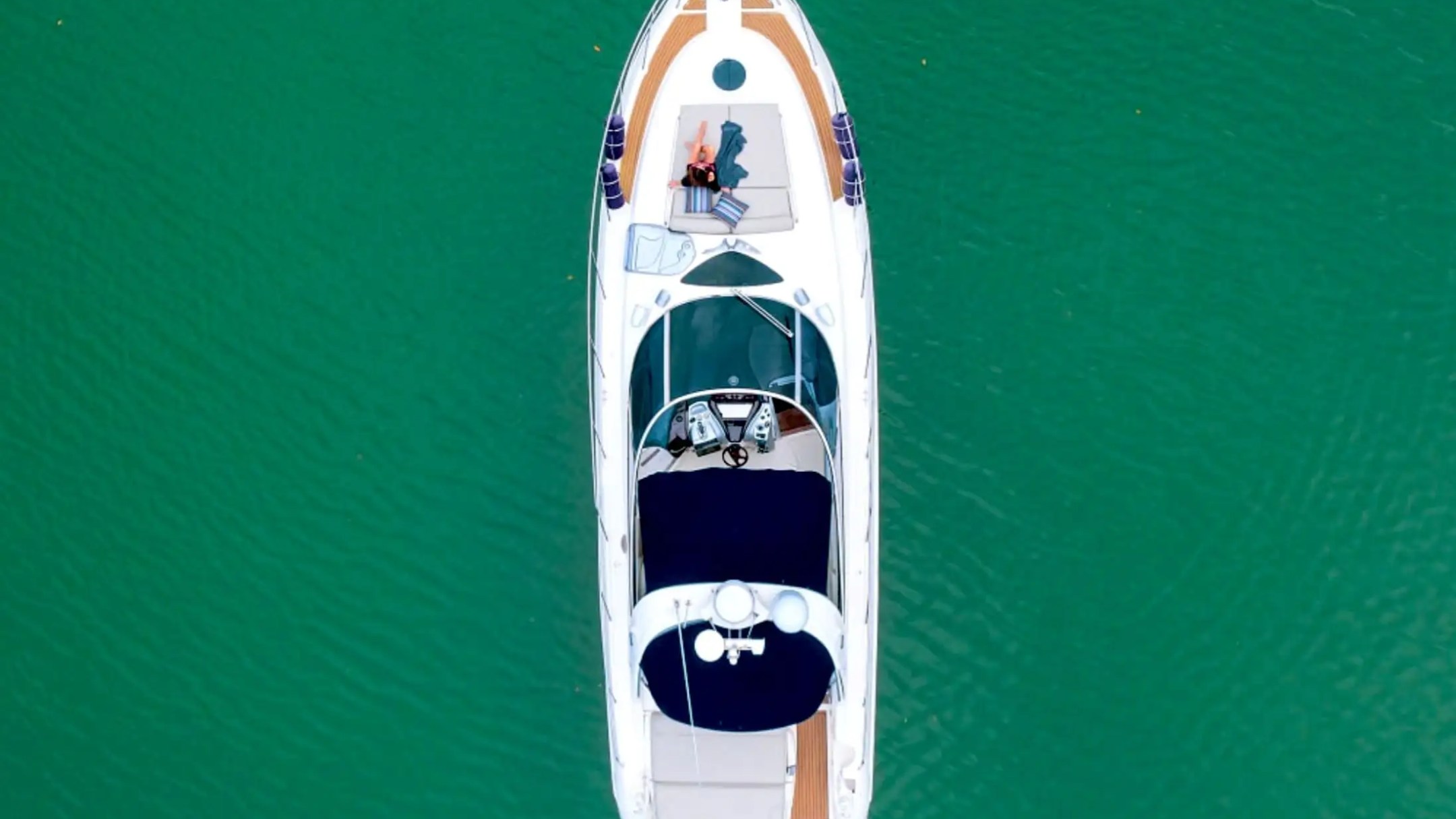 50′ Cranchi flybridge lounge Key Biscayne