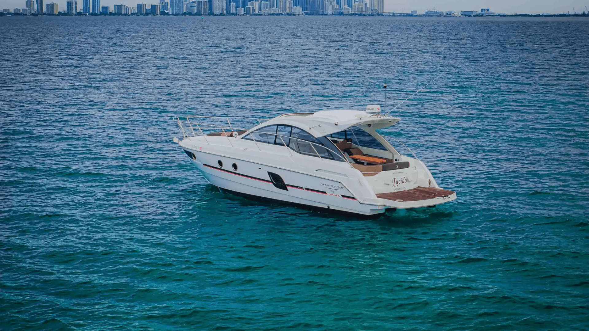 38′ Beneteau water‑toy deck Key Biscayne