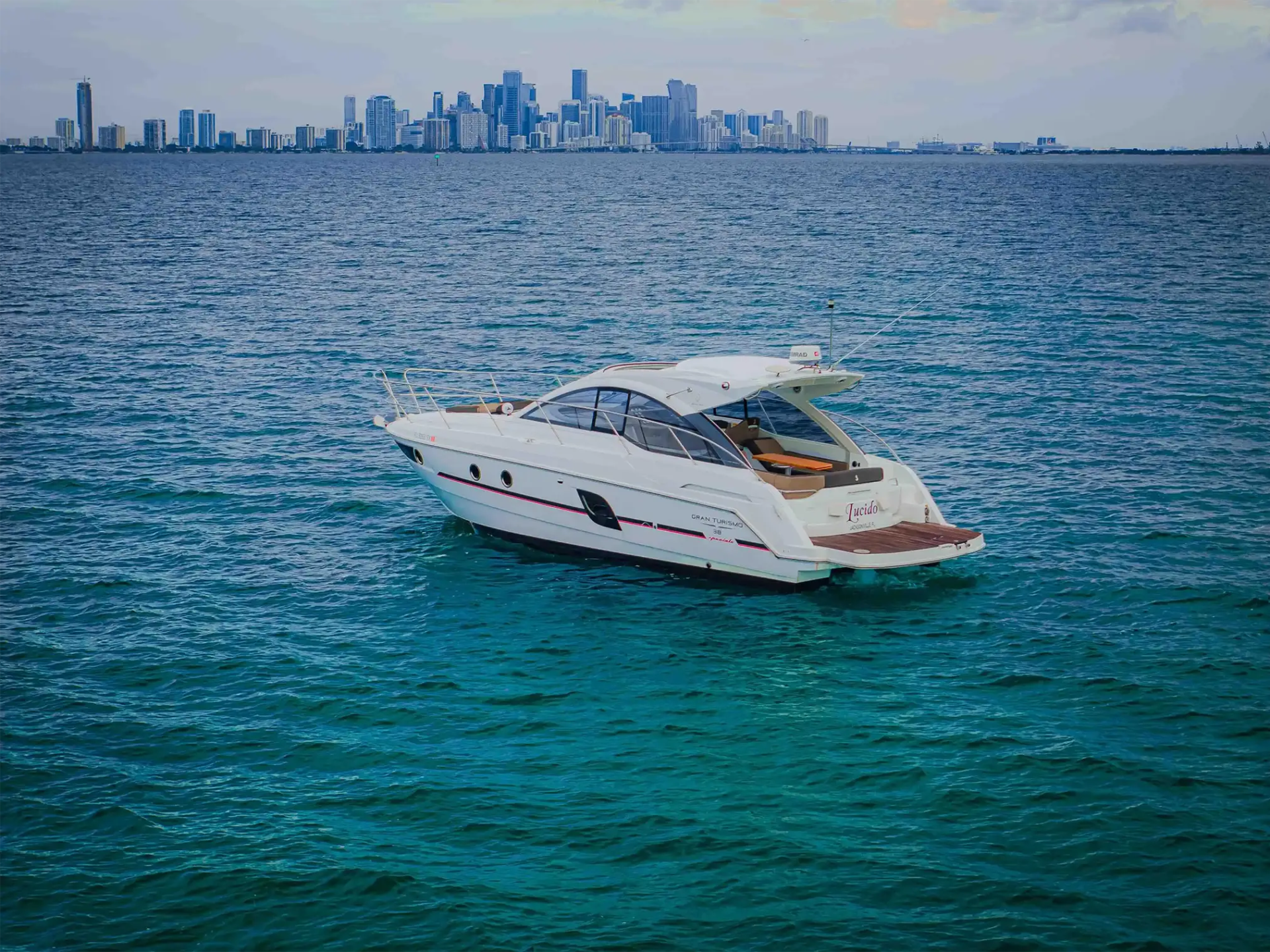 38′ Beneteau water‑toy deck Key Biscayne