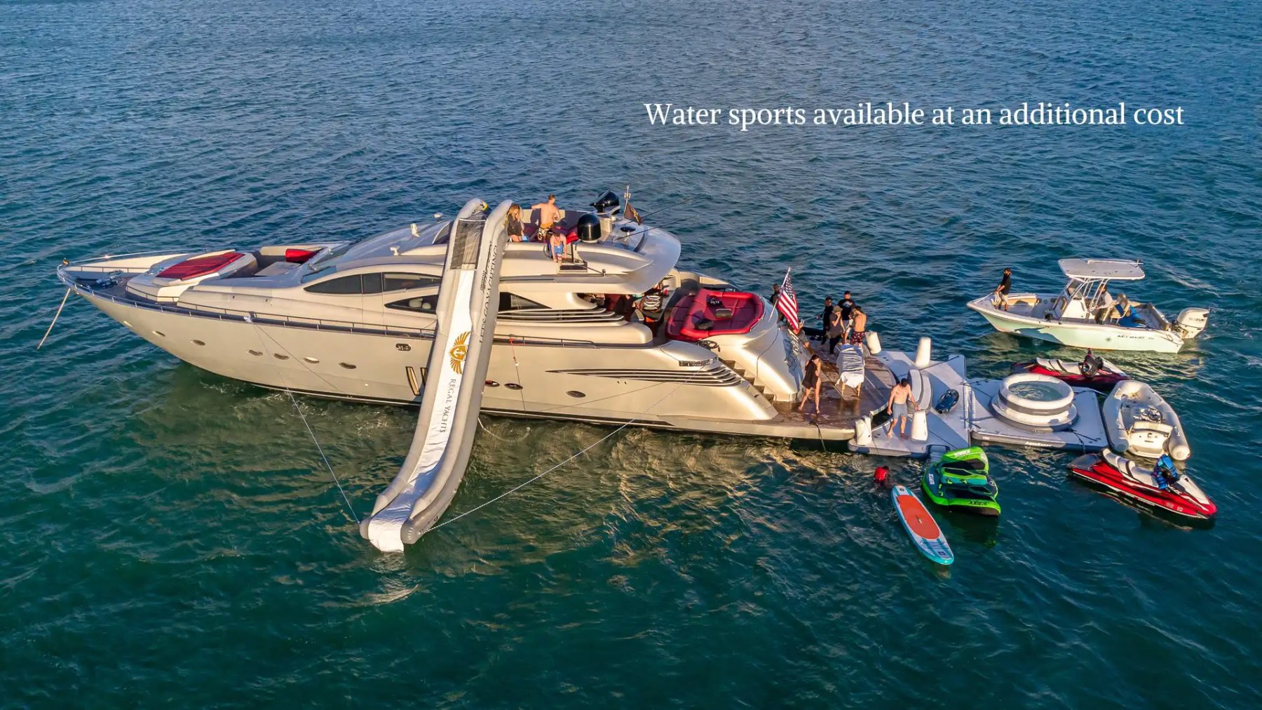 Anchor stop lounge on 90′ Pershing Miami