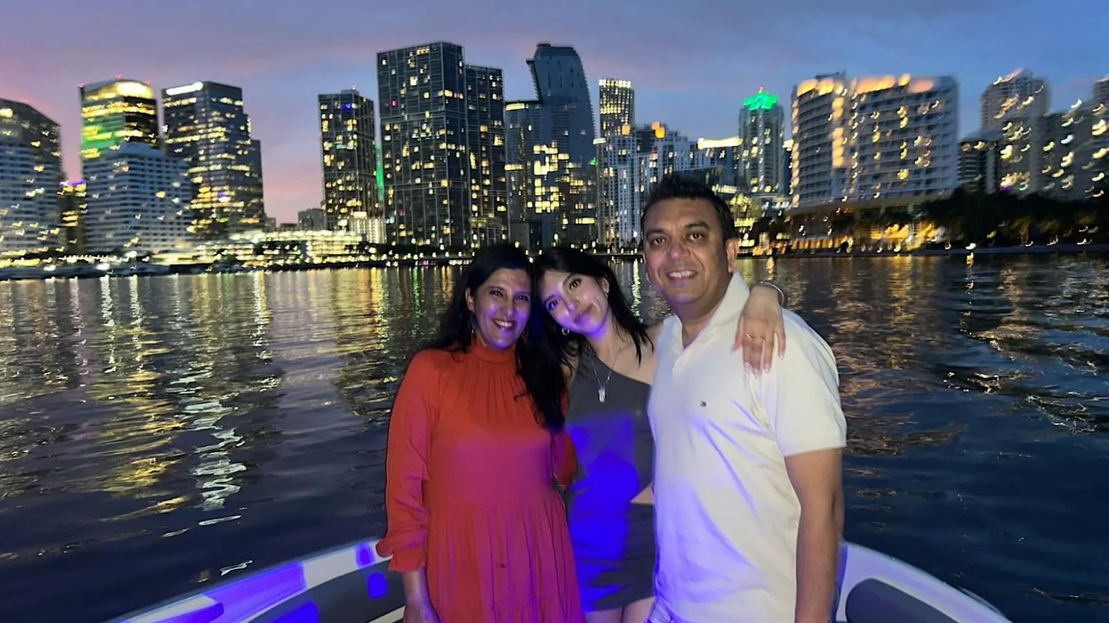 Captain rotating the boat for sunset photo moment