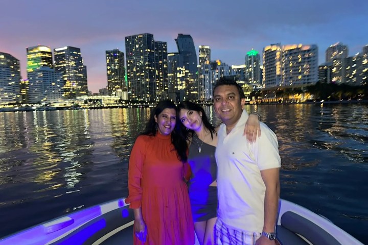 Captain rotating the boat for sunset photo moment