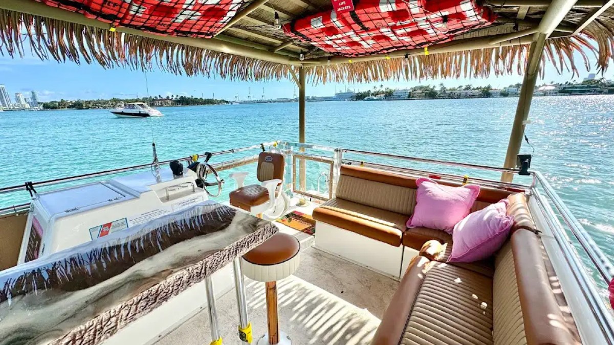 Charter rental made simple with onboard bathroom for comfort and ease in Miami waters. Reserve Your Date →