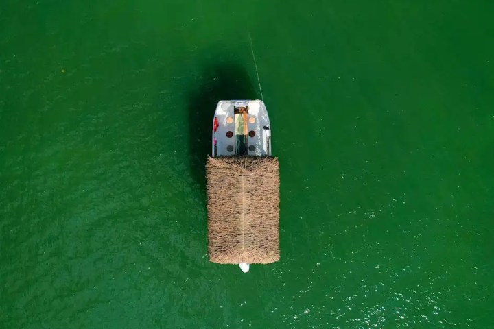 Cocktail hour roof view on 30′ Tiki – Miami