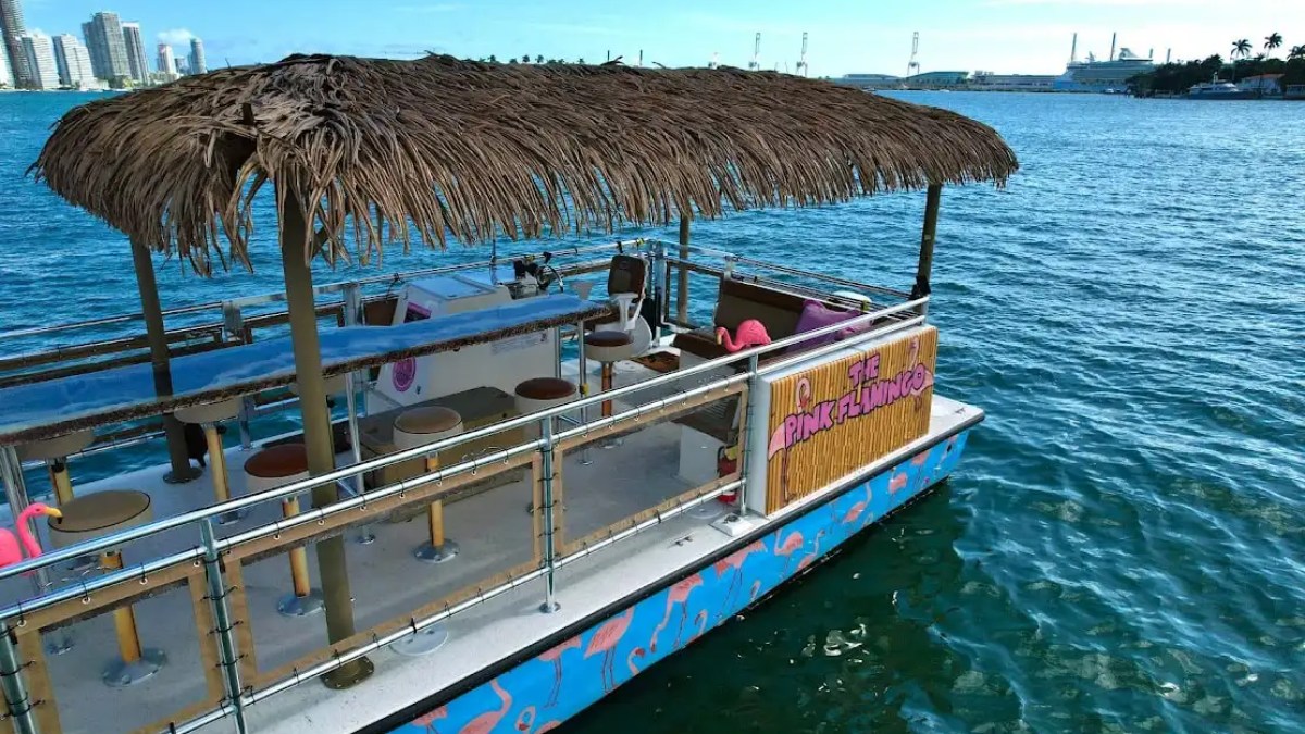 Sound-system control panel on 30′ Tiki – Miami
