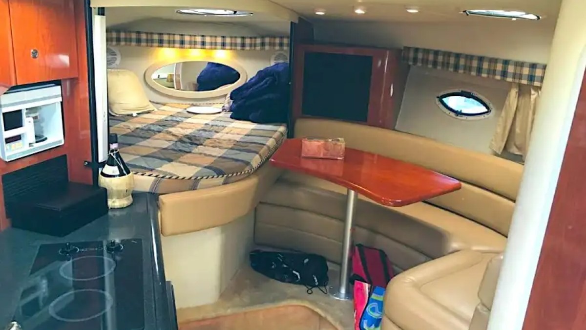 Cabin seating on 36′ Monterey Miami Beach