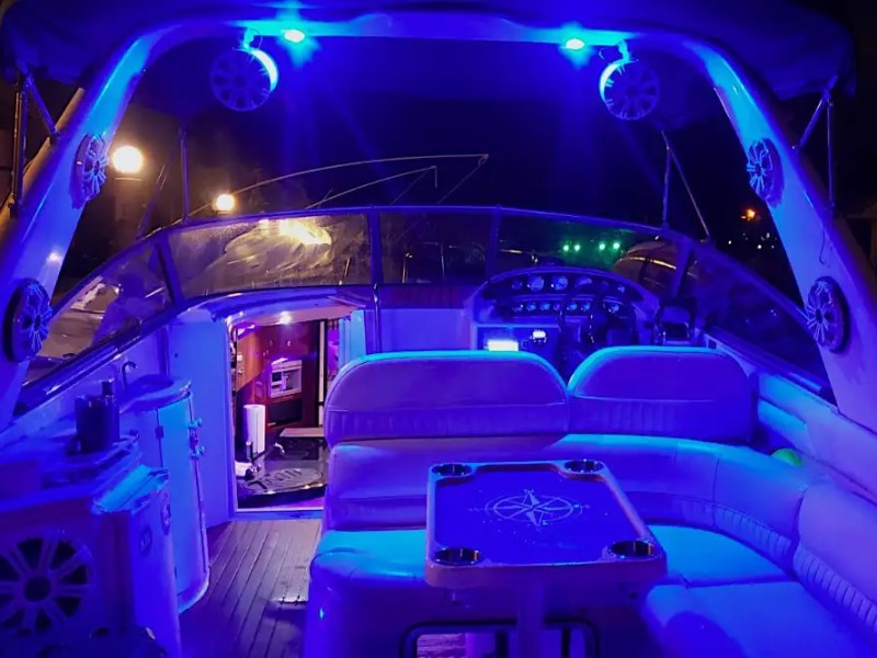 Interior lighting on 36′ Monterey Miami Beach