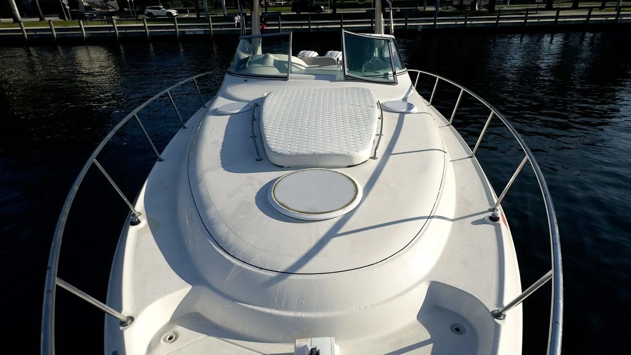 Full deck shot in low light as charter winds down