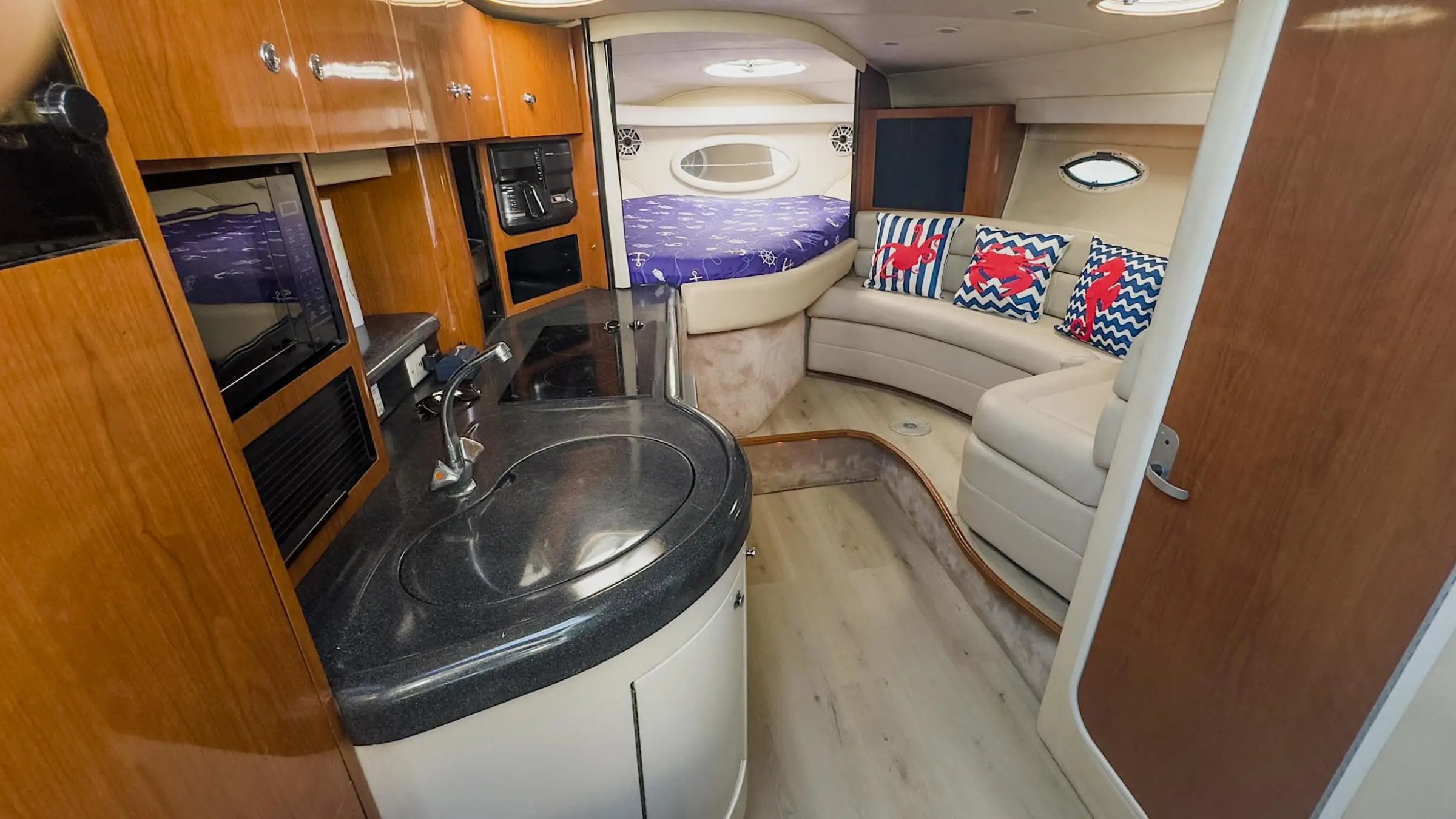 Cabin interior of 37′ Monterey Miami