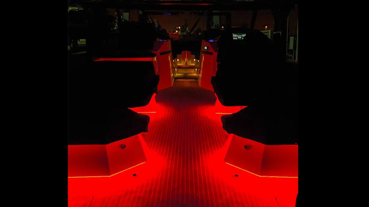 Evening deck shot as charter winds down on 38′ Tesoro Miami