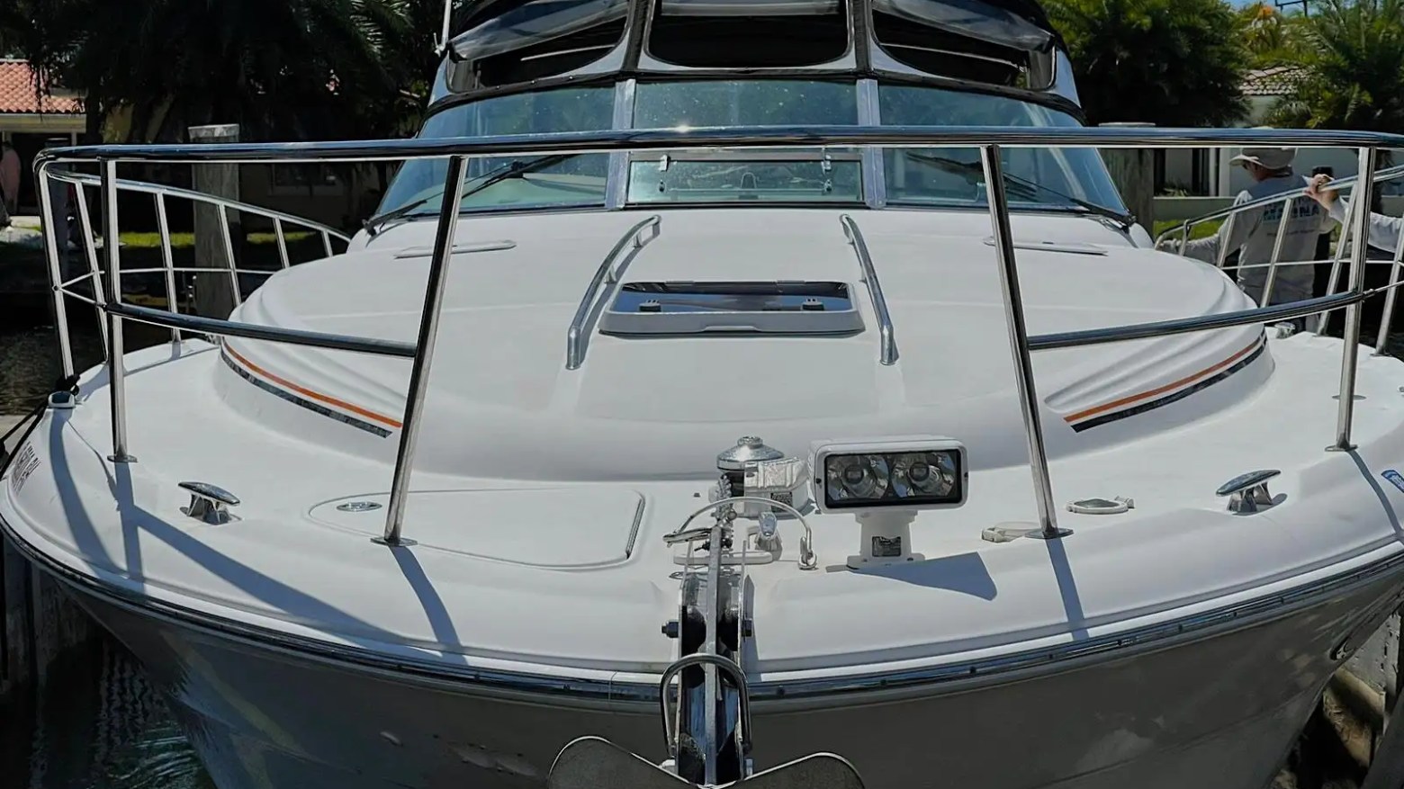 Bow sunpads on 42′ Sea Ray Miami