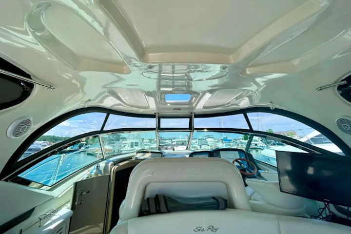 Helm station action on 42′ Sea Ray Miami