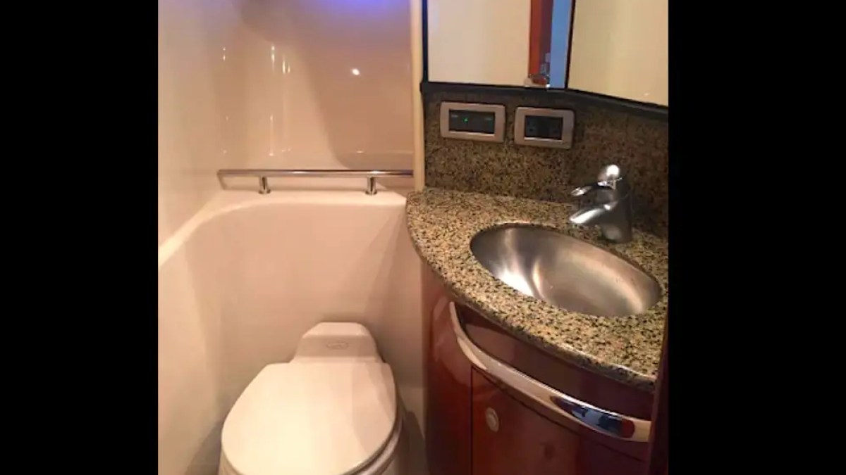 Marine bathroom head on 42′ Sea Ray Miami