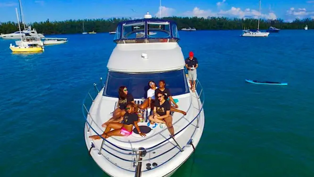 Aerial skyline anchor scene on 45′ Meridian Miami