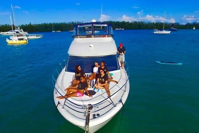 Aerial skyline anchor scene on 45′ Meridian Miami