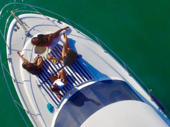 Aerial skyline anchor scene on 45′ Meridian Miami