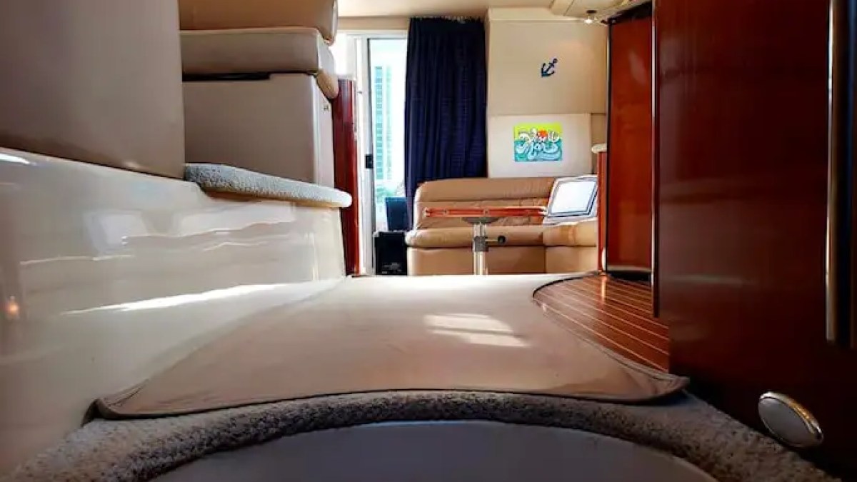 Companionway to cabin on 45′ Meridian Miami