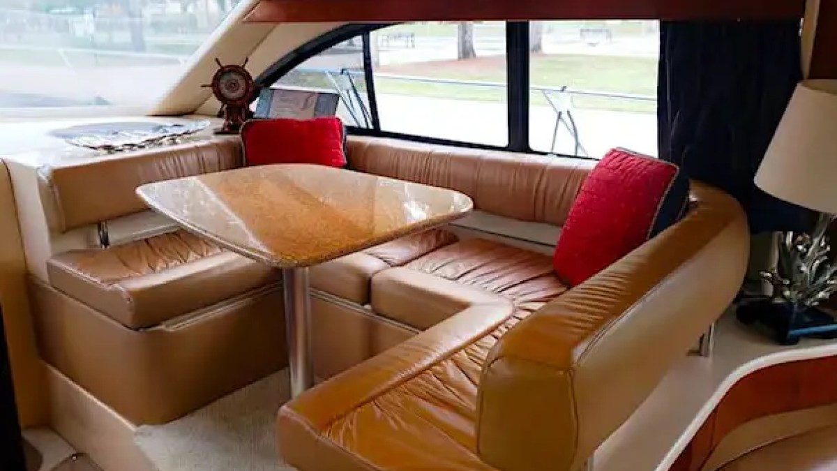 Dining table in cabin on 45′ Meridian Miami