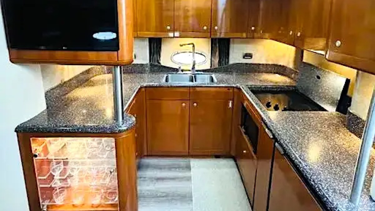 Storage cabinetry in cabin on 48′ Formula Miami