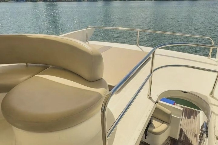 Stainless deck hardware on 53′ Azimut