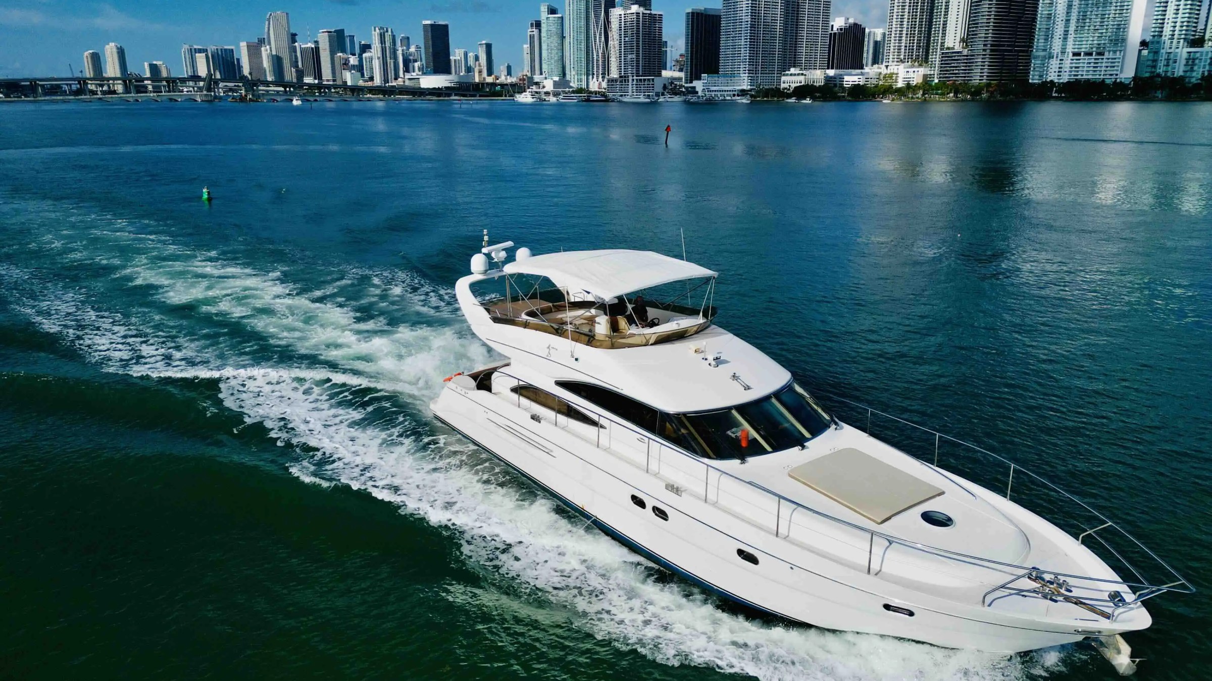 65ft Viking yacht Miami exterior side profile