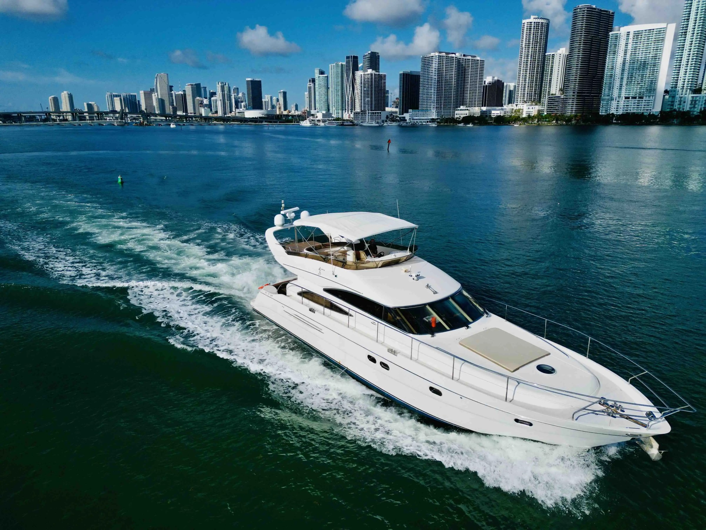 65ft Viking yacht Miami exterior side profile