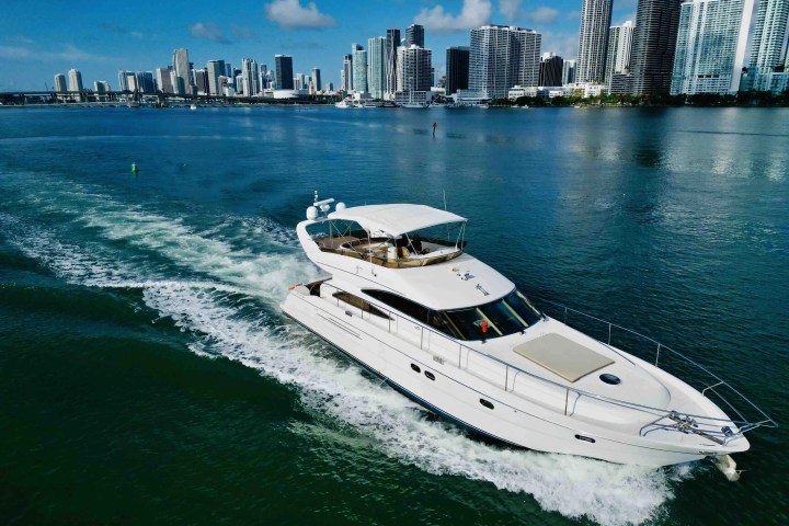 65ft Viking yacht Miami exterior side profile