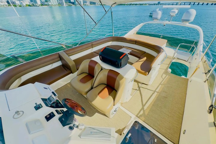 65ft Viking yacht Miami flybridge panoramic seating