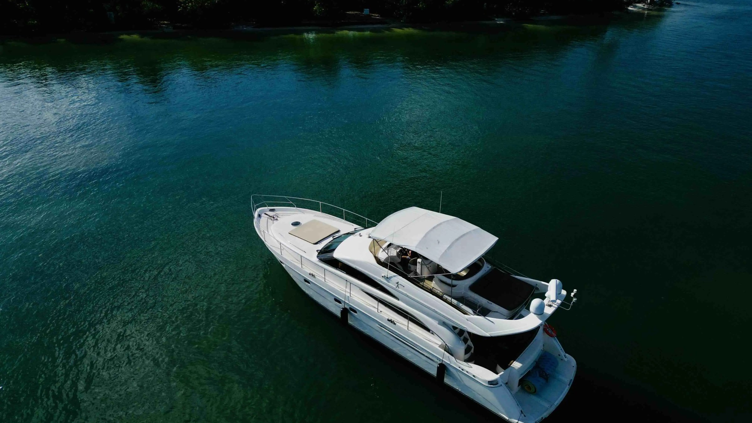 65ft Viking yacht Miami drone top view