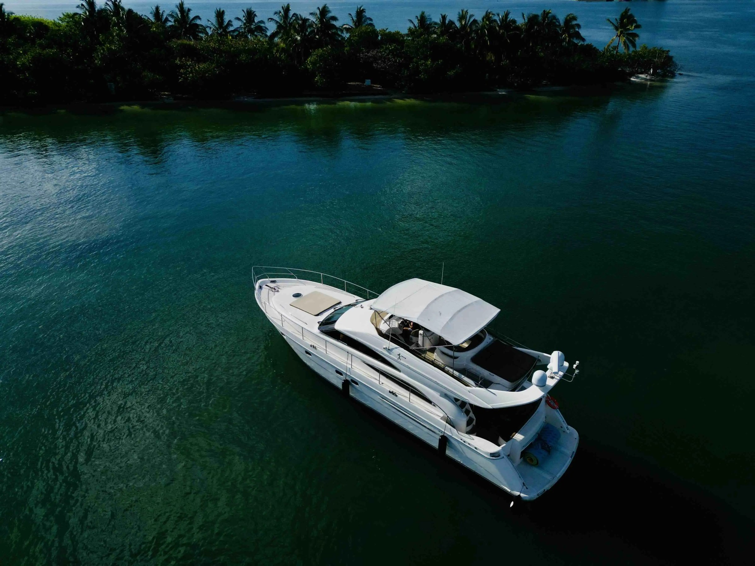 65ft Viking yacht Miami drone top view
