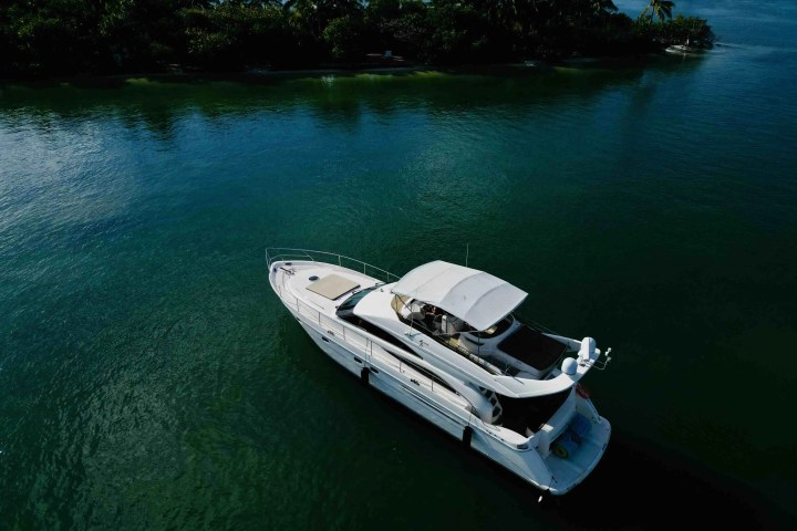 65ft Viking yacht Miami drone top view