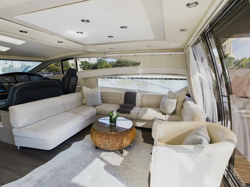 Helm station on 72′ Sunseeker Miami